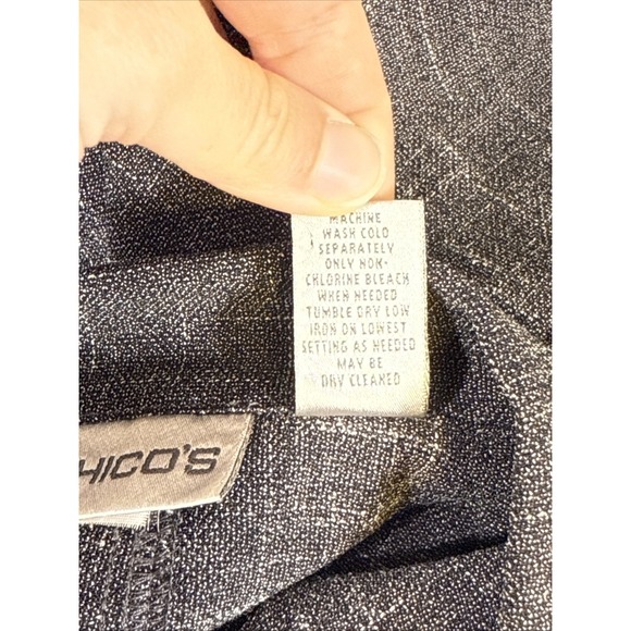 Chicos Jacket Womens‎ Size 1 Gray 3 Button Office Career Stretch Heathered - Picture 7 of 9